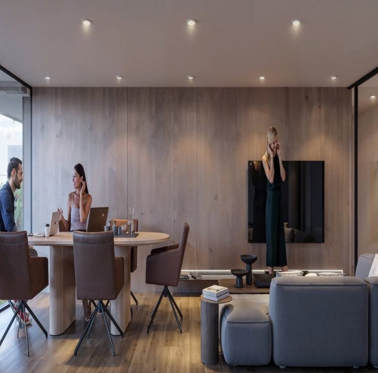 Stylish interior of Casa Rambla in Montevideo, Uruguay, featuring contemporary furniture and spaciou.