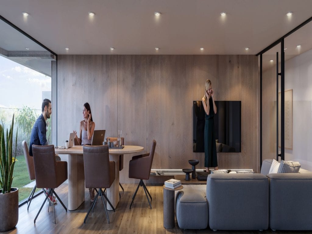 Stylish interior of Casa Rambla in Montevideo, Uruguay, featuring contemporary furniture and spaciou.