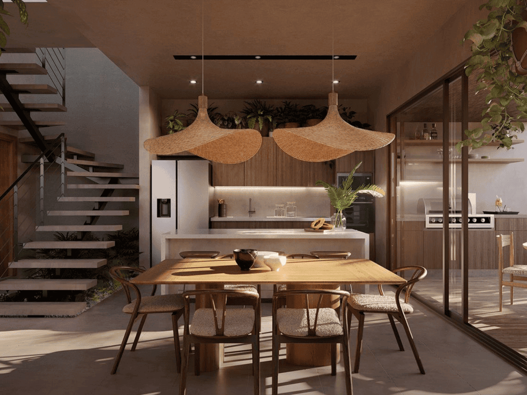 Stylish kitchen in Santa Teresa, Nicoya Peninsula, Costa Rica, featuring contemporary design and eco.