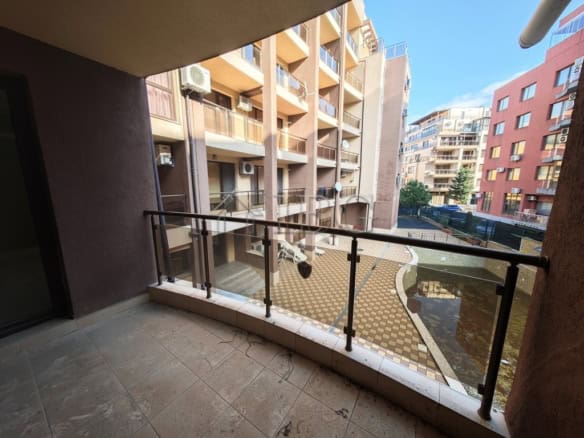 Reception desk at Parus Complex, Pomorie, Bulgaria, with a welcoming ambiance.