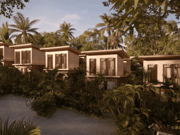 Modern beachfront villas in Santa Teresa, Nicoya Peninsula, Costa Rica.