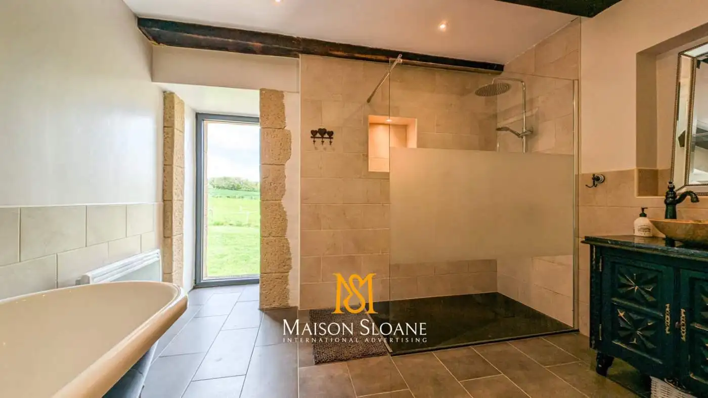 Elegant interior of a luxury 5-bedroom equestrian property in Castelnaud d'Angles, France.