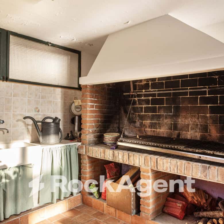 Charming indoor brick fireplace in a luxury villa in Varzi, Italy. Perfect for cozy gatherings in th.