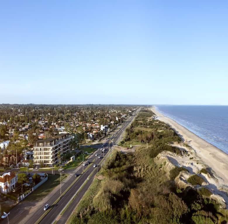 Beachfront property in Montevideo, Uruguay with scenic ocean views and nearby urban amenities.