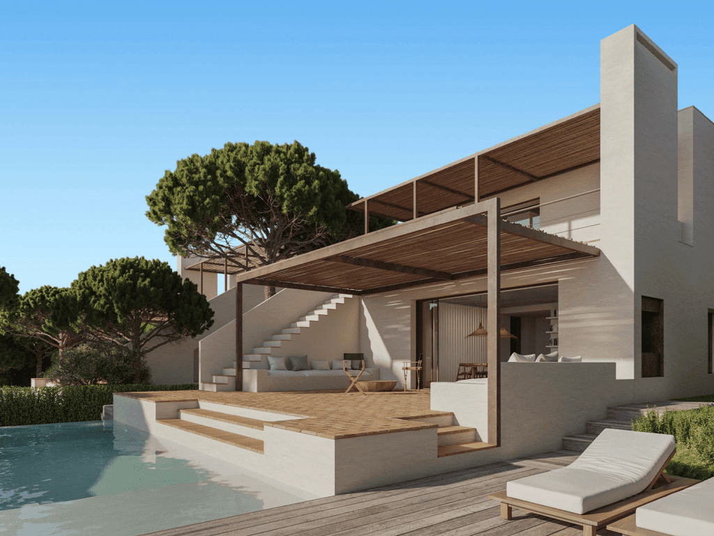 Luxurious Algarve villa with pool and outdoor terrace in Ferragudo Village, offering stunning views.