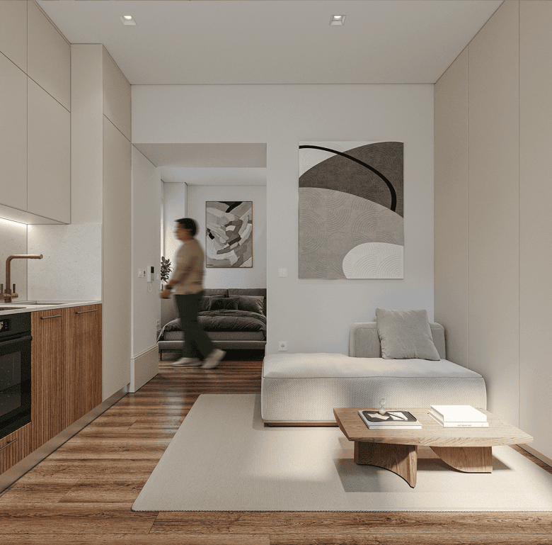 Bright, stylish living room with contemporary decor and natural light.