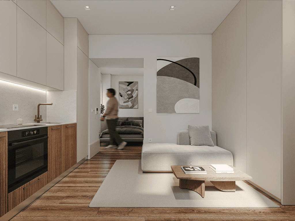 Bright, stylish living room with contemporary decor and natural light.