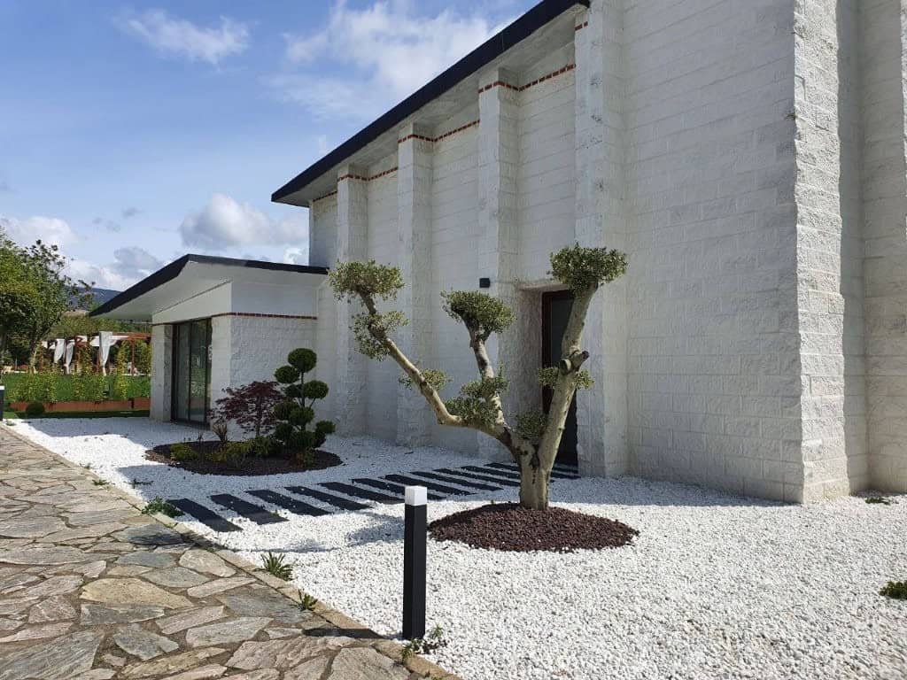 Luxury Finca Vivaldi Hotel Exterior Luxury Finca Vivaldi hotel in Leon, Spain, showcasing modern architecture and landscaped gardens.