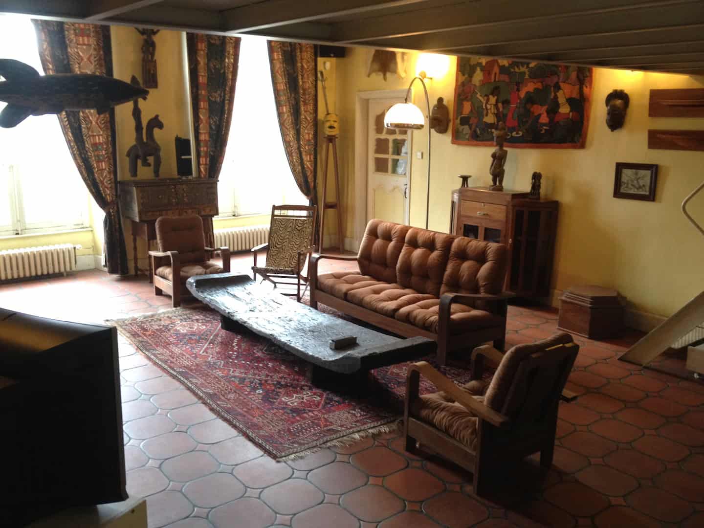 Château de la Chassaigne Interior Elegant living room in Château de la Chassaigne, Thiers, France.