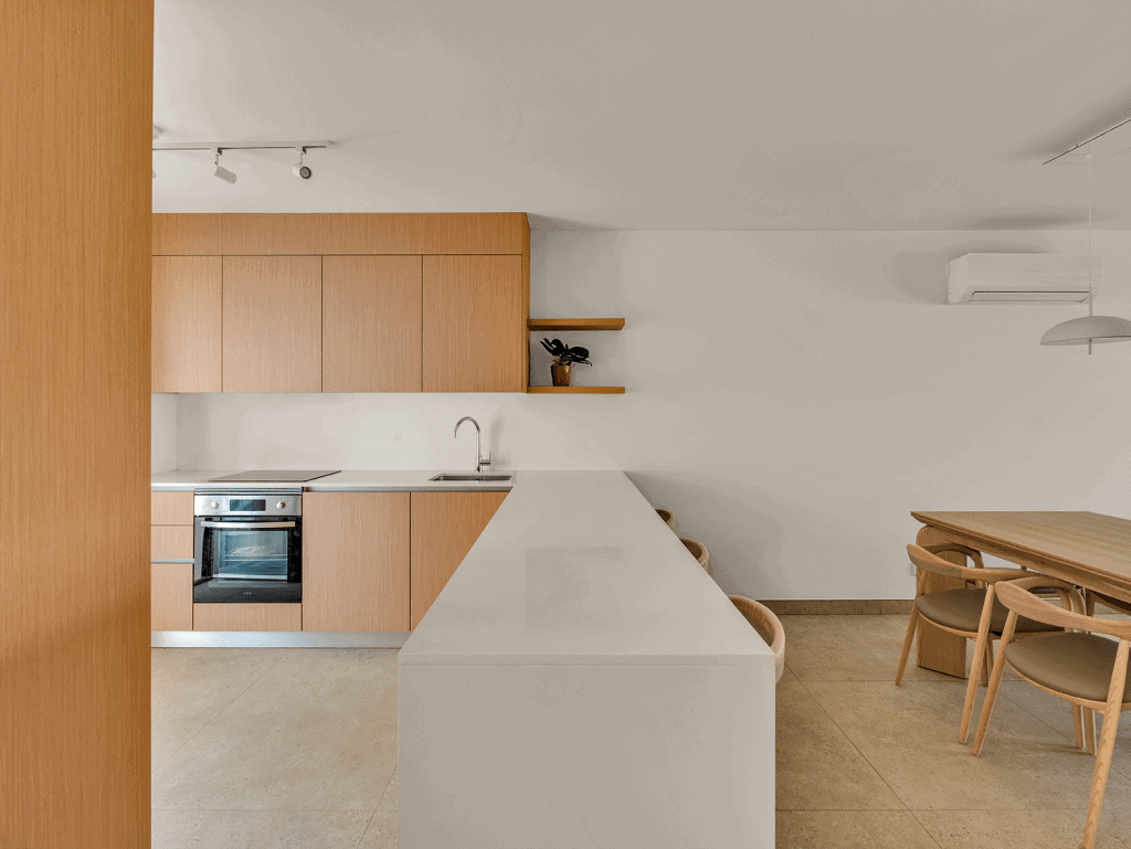 Modern Algarve kitchen and dining area in Carvoeiro, Portugal.
