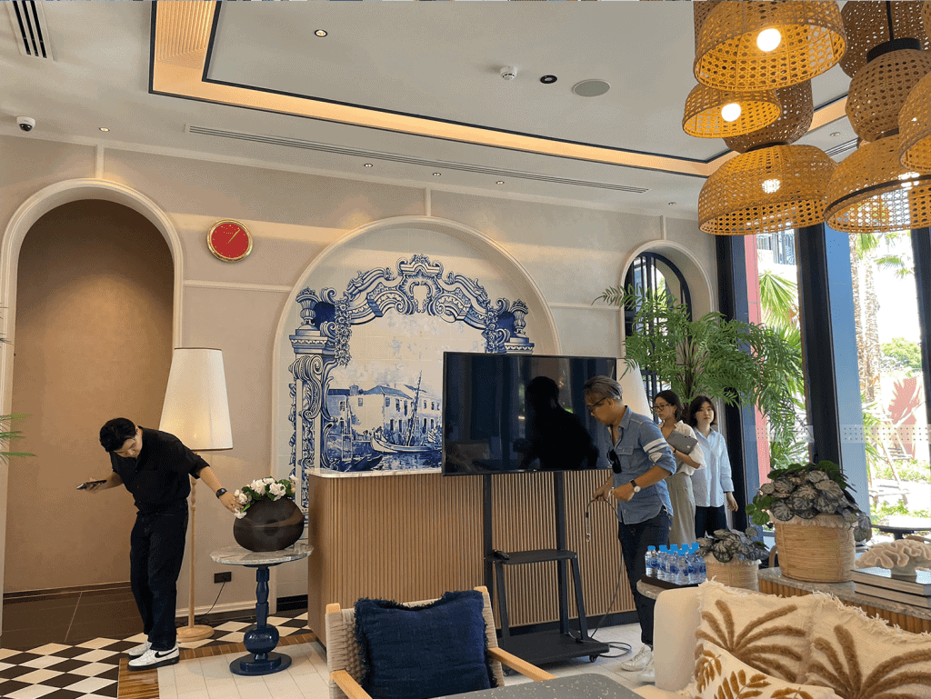 Elegant hotel interior with contemporary design and comfortable seating in Hua Hin.