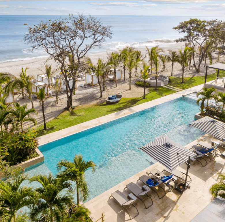 Beachfront pool with ocean views at Surfside - Playa Caracol, Panama. Perfect for relaxing and enjoy.