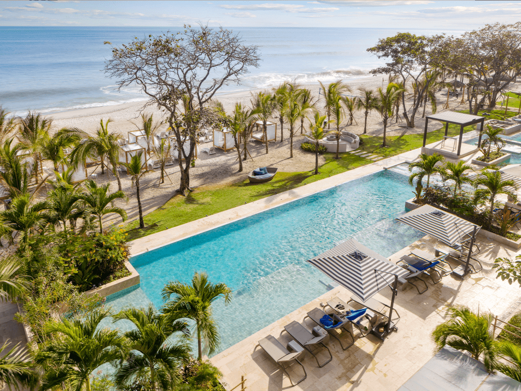 Beachfront pool with ocean views at Surfside - Playa Caracol, Panama. Perfect for relaxing and enjoy.