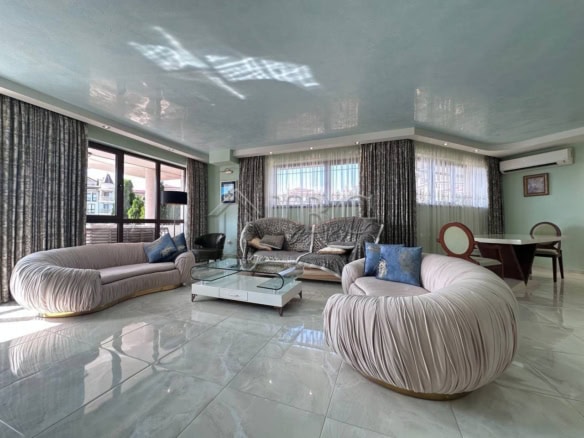 Interior view of a luxury two-bedroom apartment in Poseidon VIP Residence Club, Nessebar.