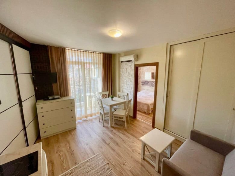 Spacious 2-bedroom, 2-bath apartment with 65 sq.m. in Dawn Park, Sunny Beach, perfect for comfortabl.