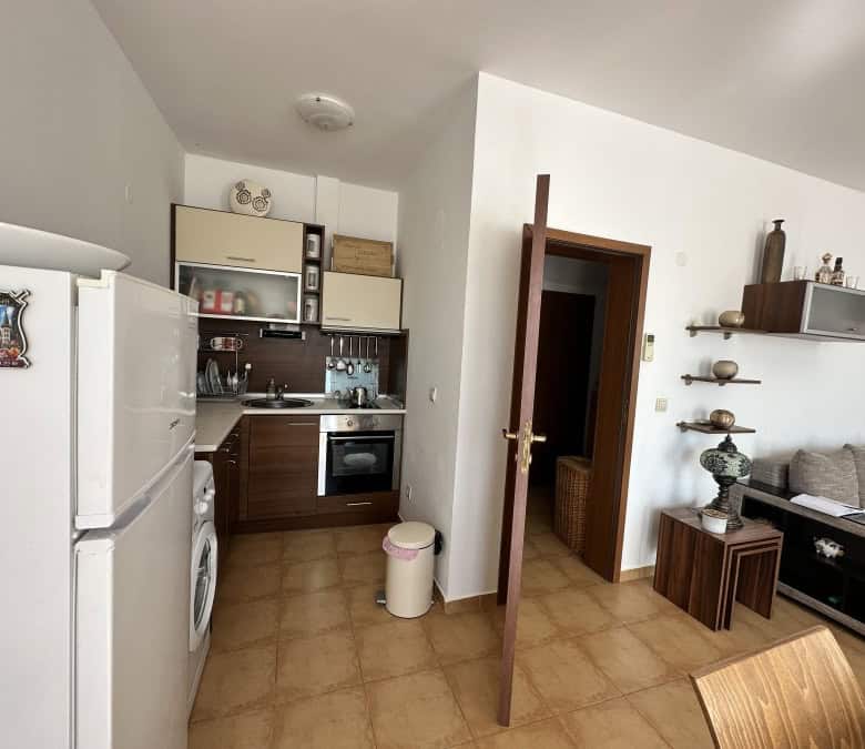 Interior view of a furnished 2-bedroom apartment near Sunny Beach and Kosharitsa.