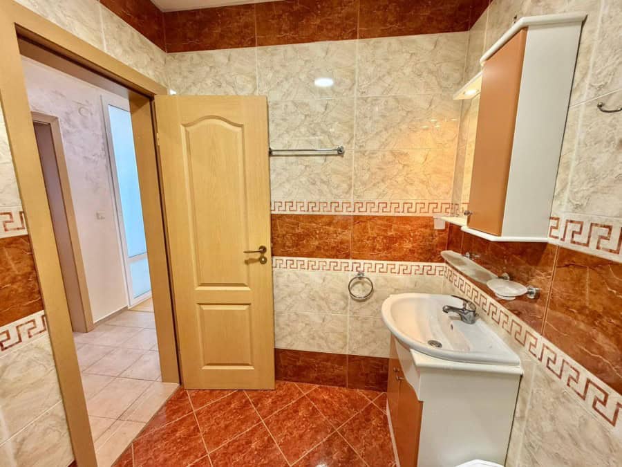 Bright bathroom with modern fixtures in Green Fort, Sveti Vlas, near the sea.