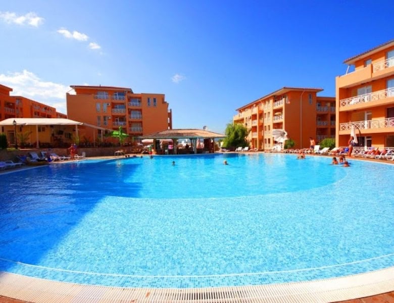 Pool area at Sunny Day 6, Sunny Beach resort.