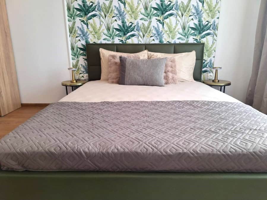 Comfortable bedroom with new furnishings in Sunny Day 3 apartment, just 10 minutes from the sea and.