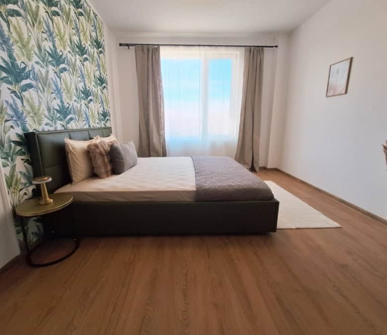 Newly furnished 1-bedroom apartment near Sunny Beach, 10 min to the sea, modern decor, bright interi.