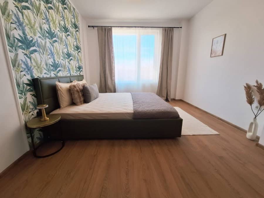 Newly furnished 1-bedroom apartment near Sunny Beach, 10 min to the sea, modern decor, bright interi.