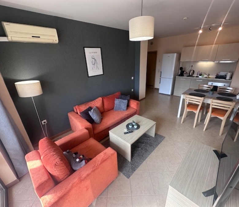 Spacious 1-bedroom apartment with sea views in Royal Sun, Sunny Beach, Bulgaria.