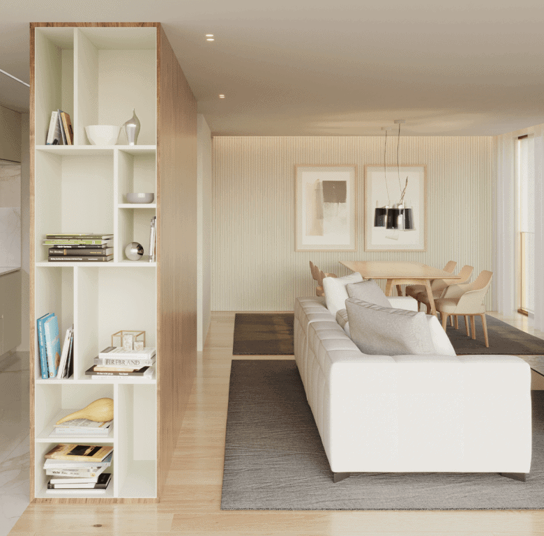 Bright, stylish living space in Douro Atlantico, Porto, Portugal.