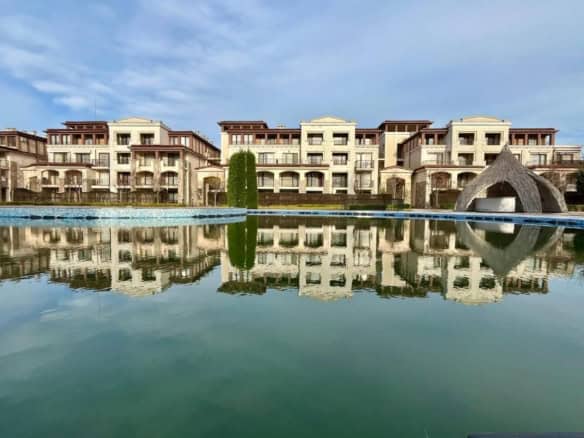 Modern 1-bedroom apartment at Green Life Beach Resort in Sozopol with pool view.