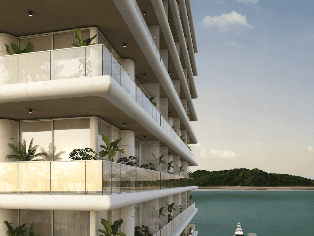Modern luxury condo with ocean views in Panama City, Panama.