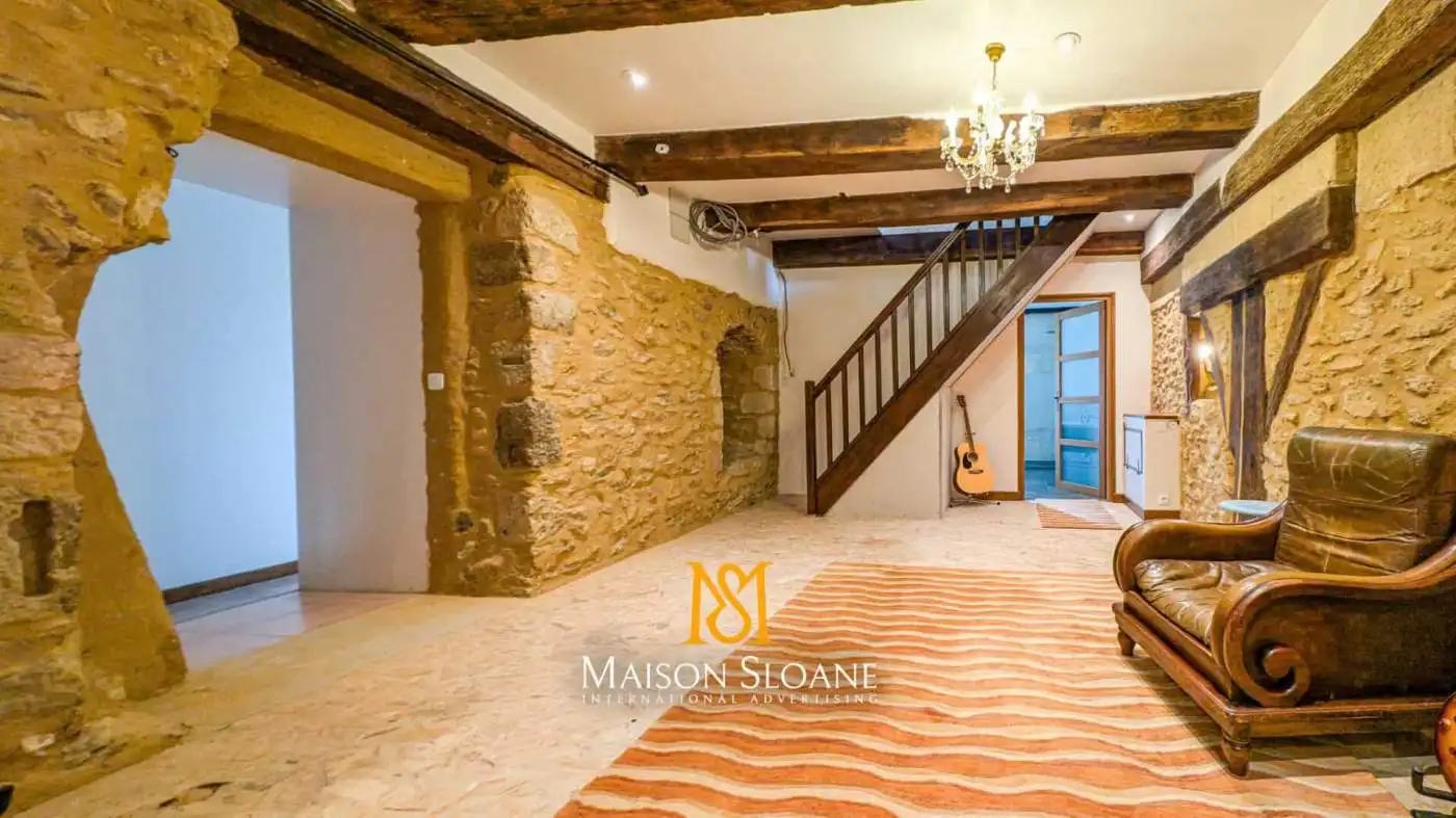 Elegant interior of a luxury 5-bedroom equestrian property in Castelnaud d'Angles, Occitanie, France.