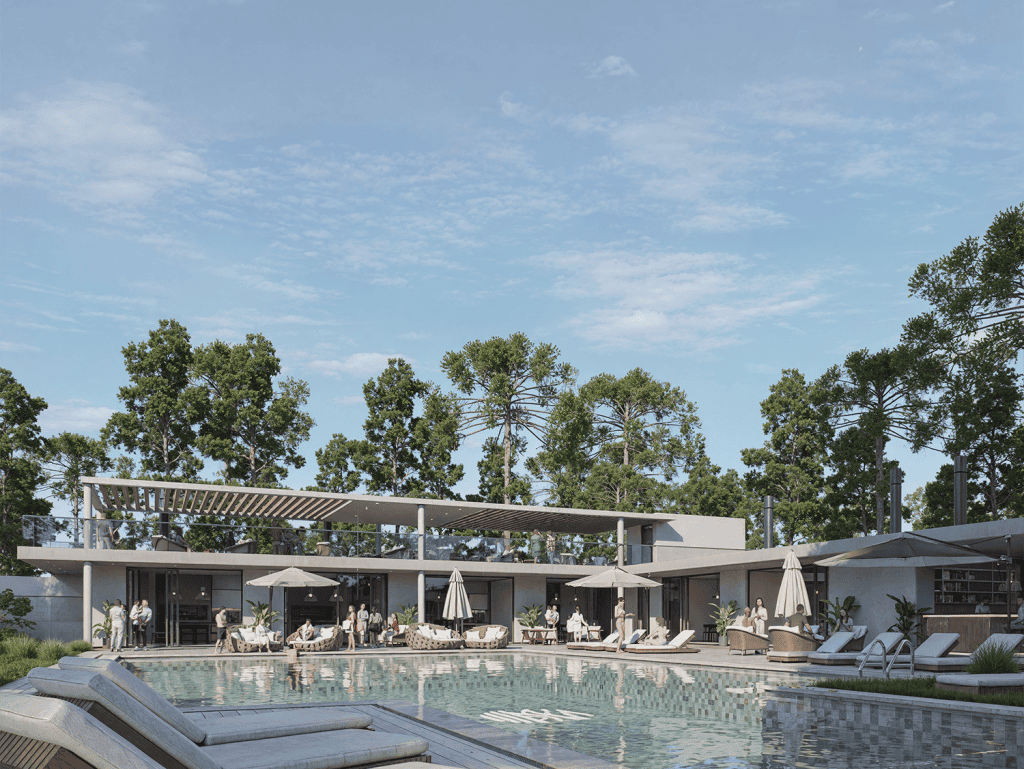 Luxury villa in Punta Del Este with pool, modern design, and lush garden views. Perfect for relaxing.
