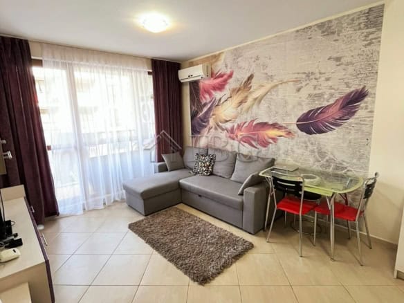 Modern furnished 1-bedroom apartment at Cascadas Family Resort, Sunny Beach.