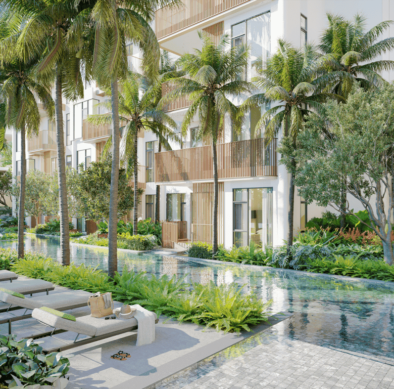 Luxurious Phuket residences with pool and tropical gardens.