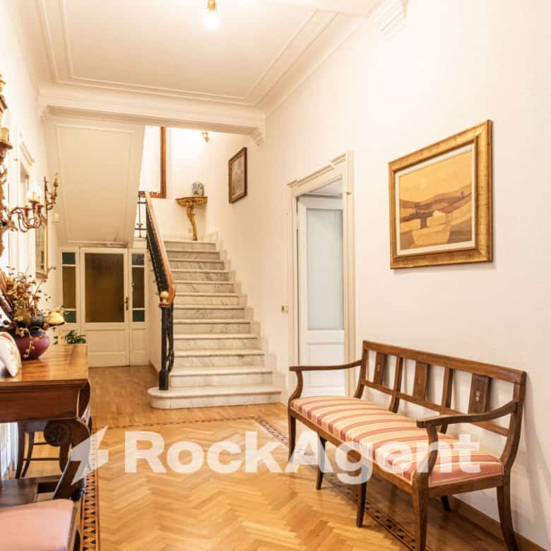 Elegant entrance hall of a luxury villa in Varzi, Italy.