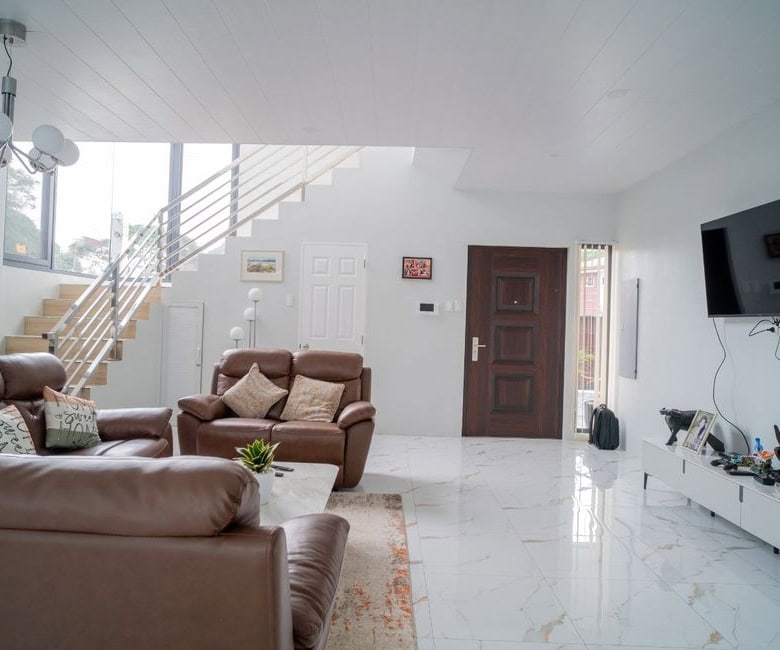 Spacious living room of a luxury 4-bedroom villa at The Orchard Golf and Country Club, Dasmarinas, P.