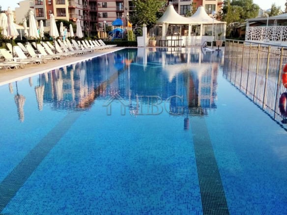 Outdoor swimming pool at Tarsis Nova, Sunny Beach, Bulgaria.