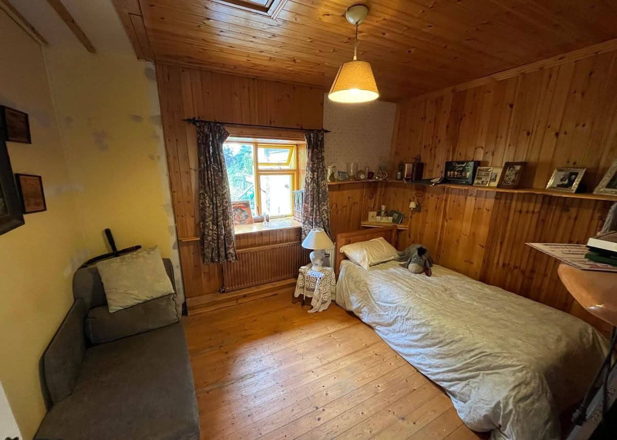 Charming bedroom in a traditional Irish cottage located in Farranmacfarrell, Ballina, County Sligo,.