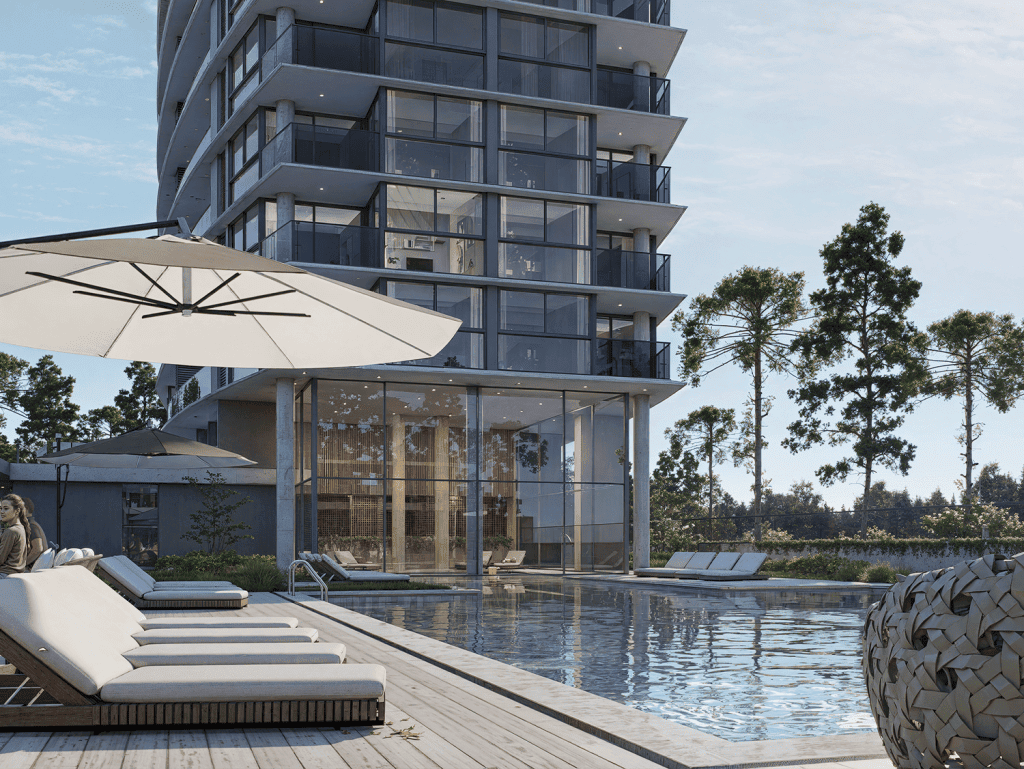 Modern apartment with pool in Punta Del Este, Uruguay, offering stunning views and upscale amenities.