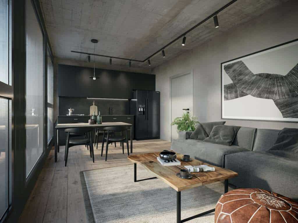 Modern living room with stylish decor in Coco del Mar, Panama City.