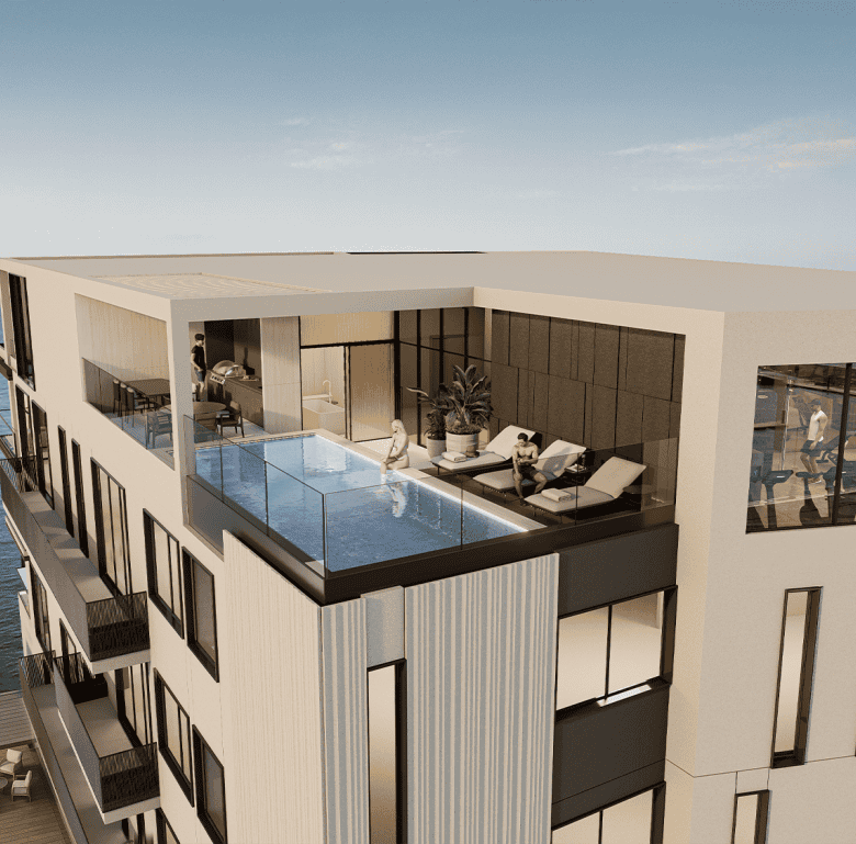 Luxury oceanfront condo with private pool in Panama City, Panama.