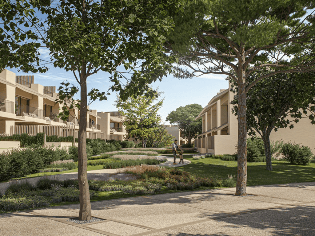 Beautiful landscaped gardens and walking paths in Porto Covo, Sines, Portugal.