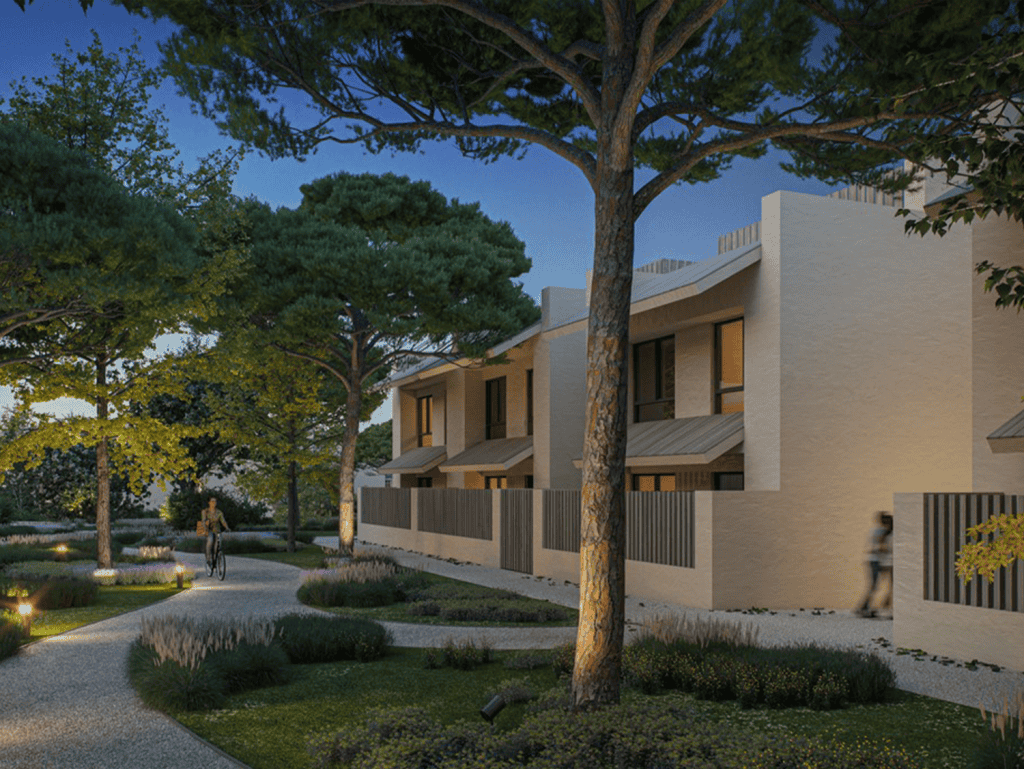 Contemporary residential buildings in Porto Covo, Sines, Portugal.