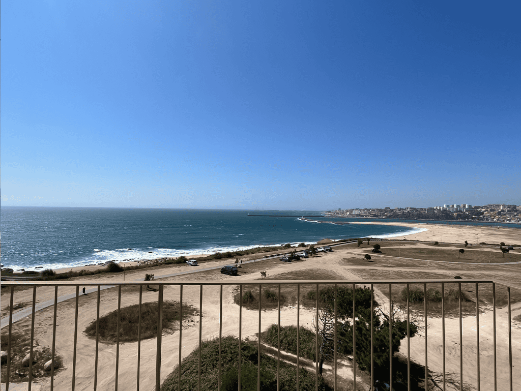 Beach view from Douro Atlantico in Porto, Portugal.