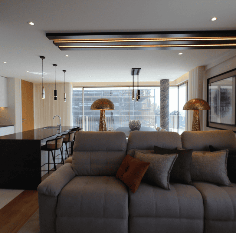 Modern Porto apartment with stylish interior design and city views.