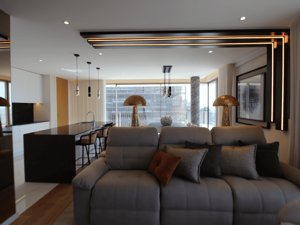 Modern Porto apartment with stylish interior design and city views.