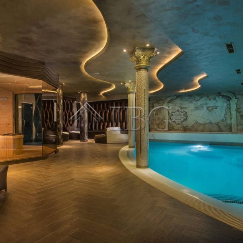 Cozy furnished studio with balcony and access to indoor pool at Diamant Residence, Sunny Beach.