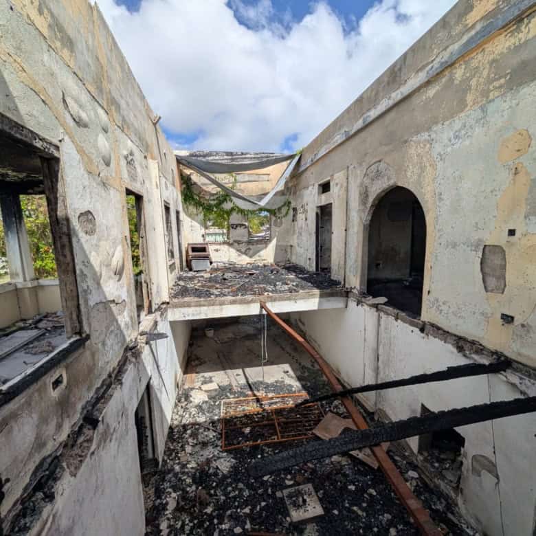 Abandoned 5-bedroom estate under renovation in Fortlands, Basseterre, Saint Kitts, showcasing ongoin.