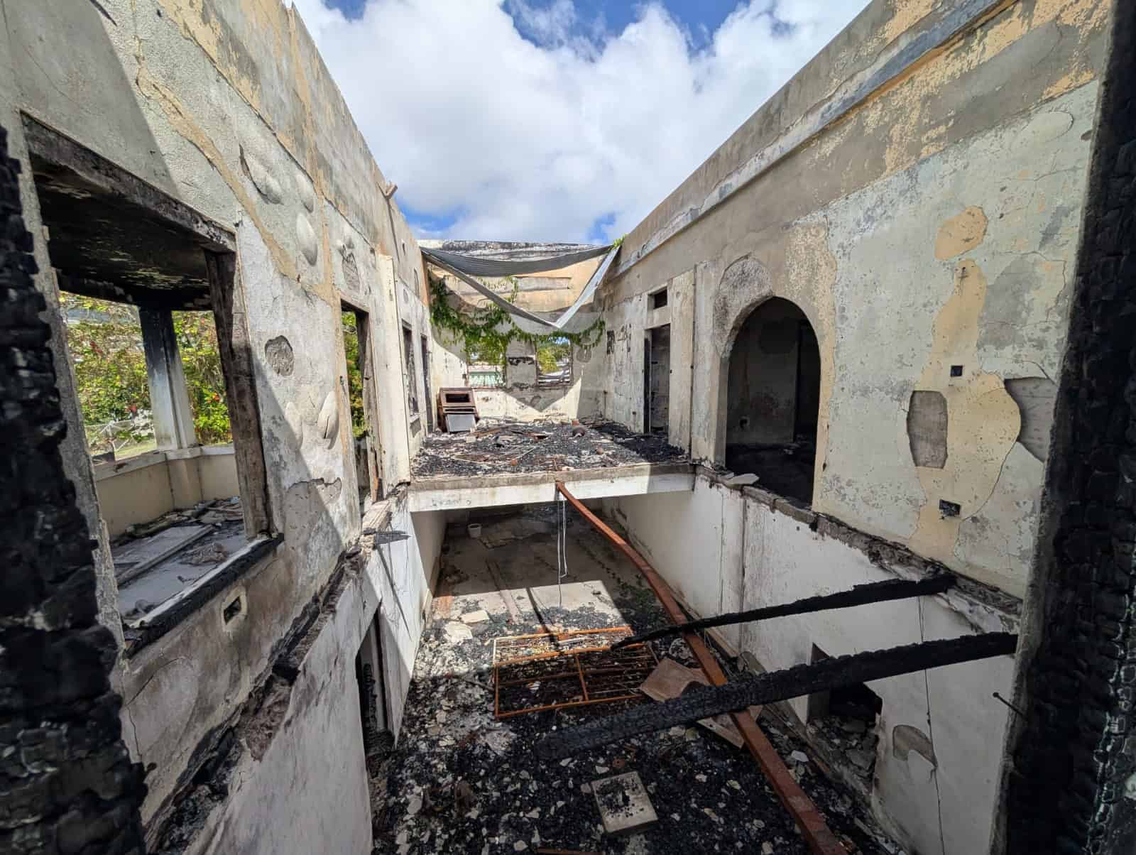 Abandoned 5-bedroom estate under renovation in Fortlands, Basseterre, Saint Kitts, showcasing ongoin.