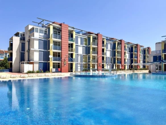 Apartment with pool view in Elite 4 Sunny Beach, Bulgaria.