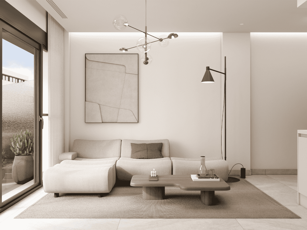 Stylish Athens living room with contemporary furniture and elegant design.